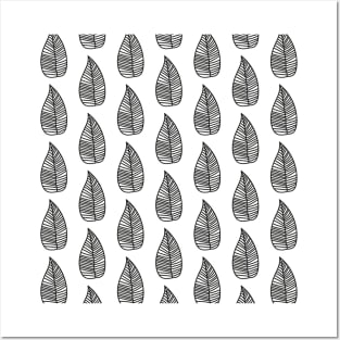 Scandinavian living leaf design minimal graphic artwork Posters and Art